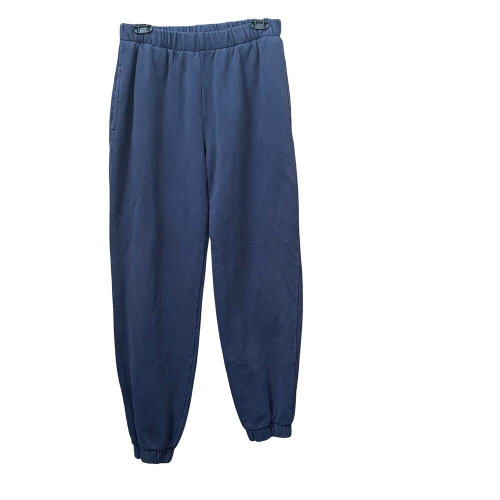 John Galt Heathered Navy Jogger Sweatpants One Size Unisex Casual Lounge Heavy